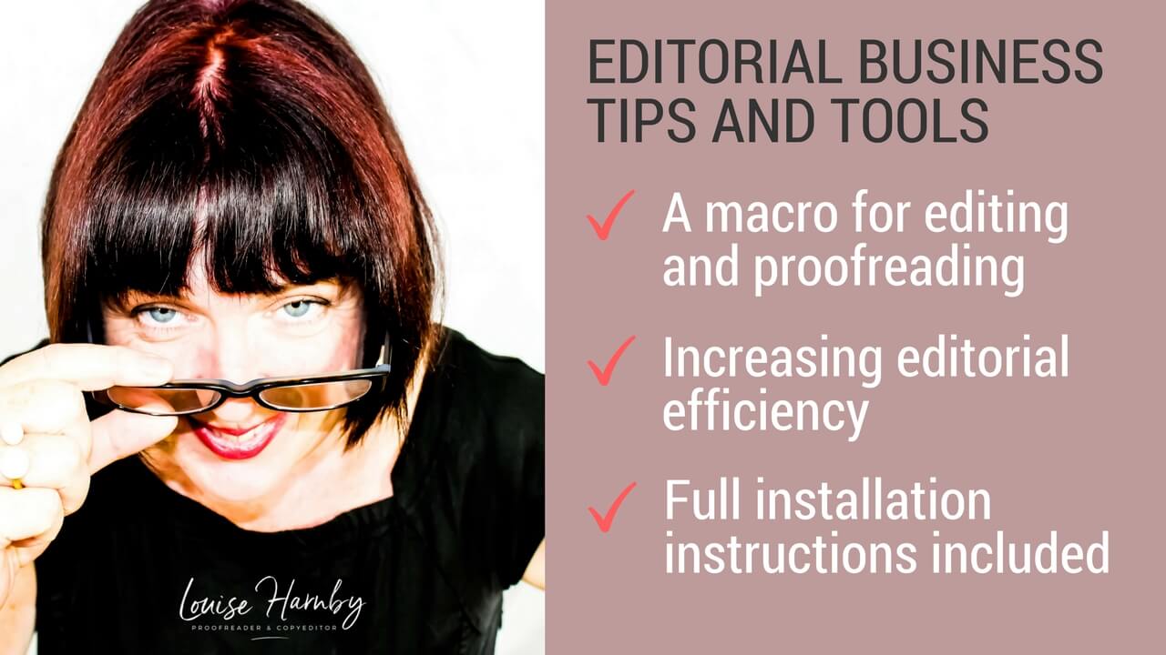 Proofreading and editing macro