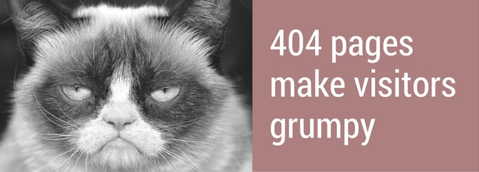 404 pages make visitors grumpy