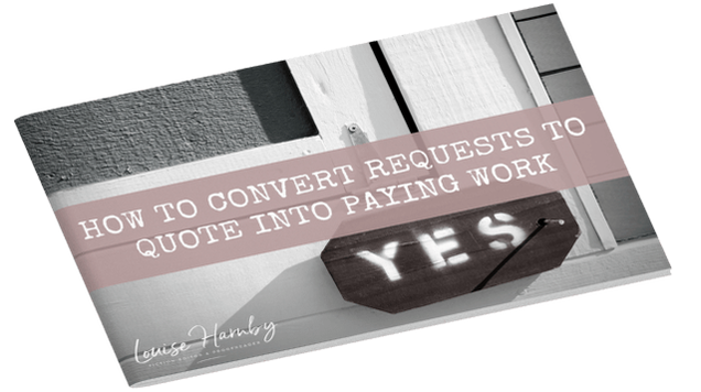 Booklet: converting quotes into paying work