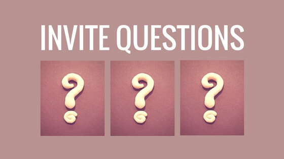 Invite questions