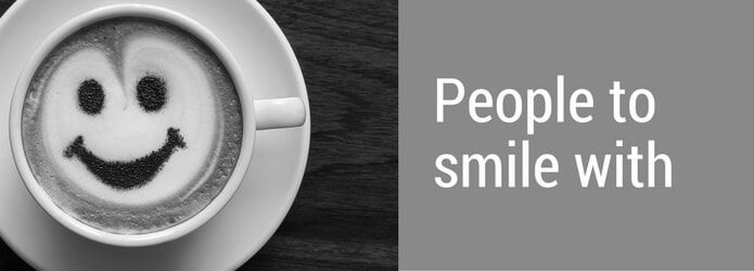 People to smile with