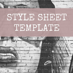 Style sheet template for self-publishing authors